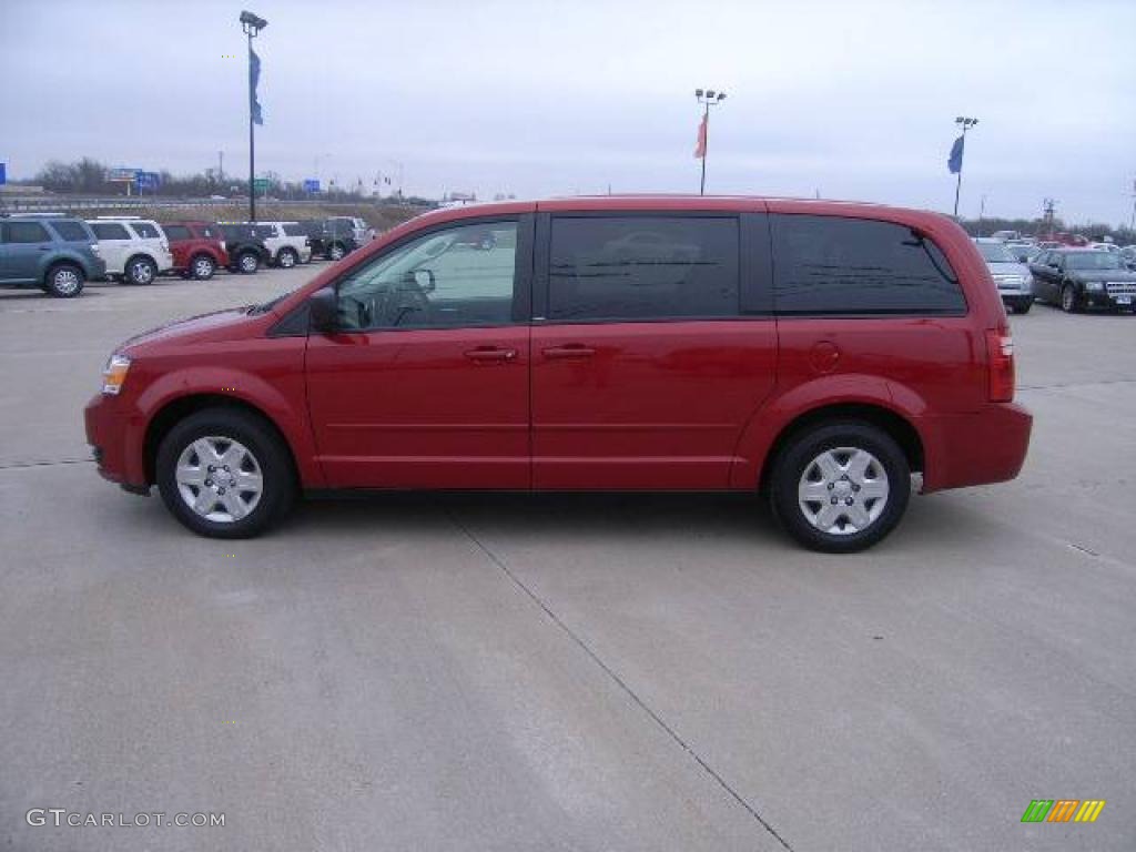 2009 Grand Caravan SE - Inferno Red Crystal Pearl / Medium Slate Gray/Light Shale photo #6