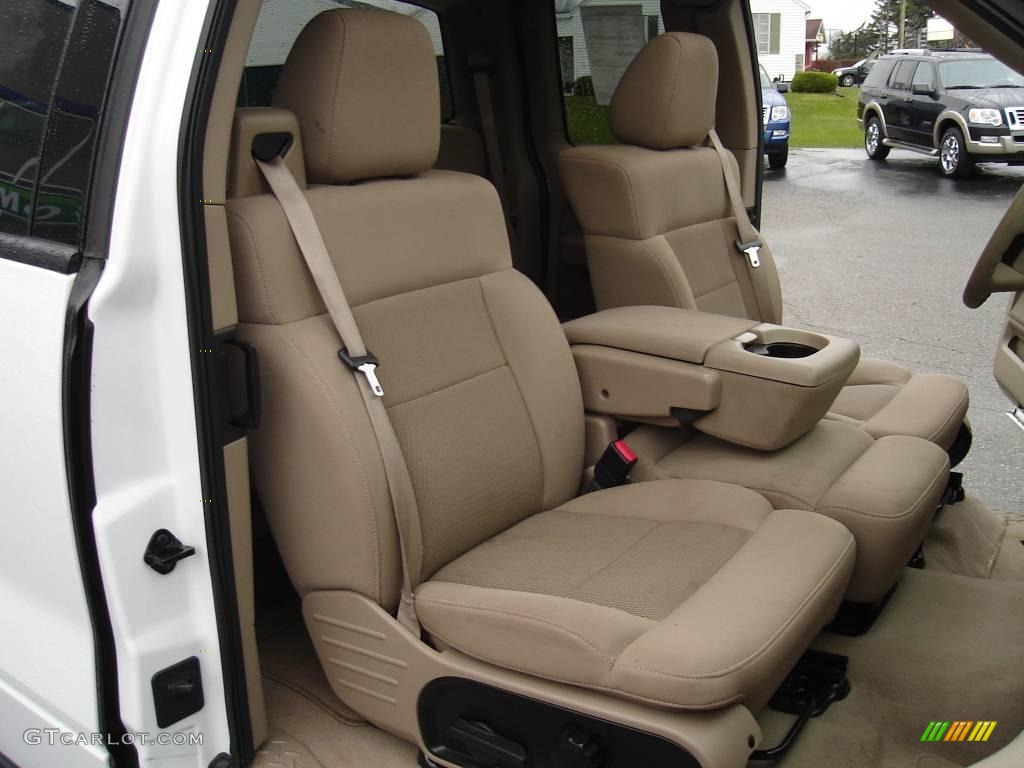 2004 F150 XLT SuperCab 4x4 - Oxford White / Tan photo #17