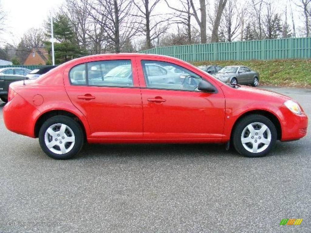 2007 Cobalt LS Sedan - Victory Red / Gray photo #6