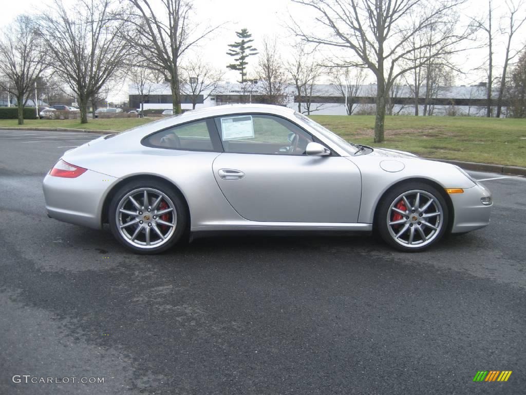 2007 911 Carrera 4S Coupe - Arctic Silver Metallic / Terracotta photo #7