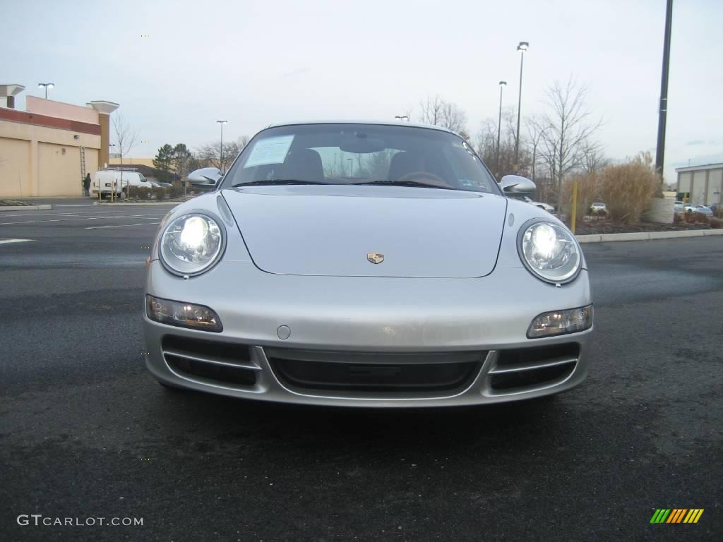 2007 911 Carrera 4S Coupe - Arctic Silver Metallic / Terracotta photo #9