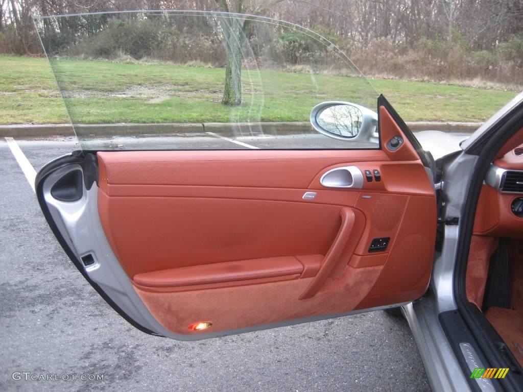 2007 911 Carrera 4S Coupe - Arctic Silver Metallic / Terracotta photo #21