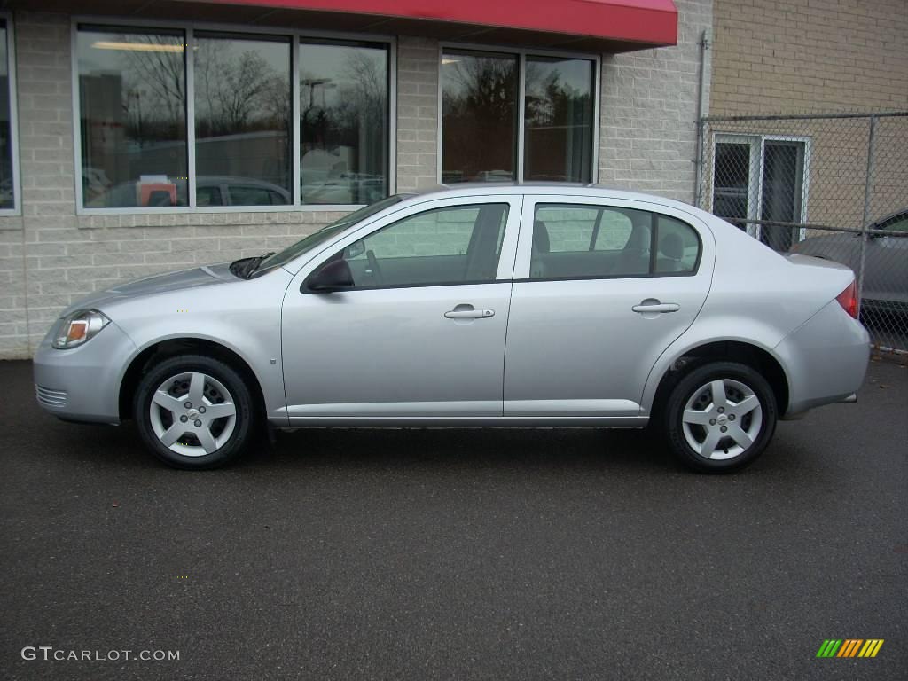 2008 Cobalt LS Sedan - Ultra Silver Metallic / Gray photo #1