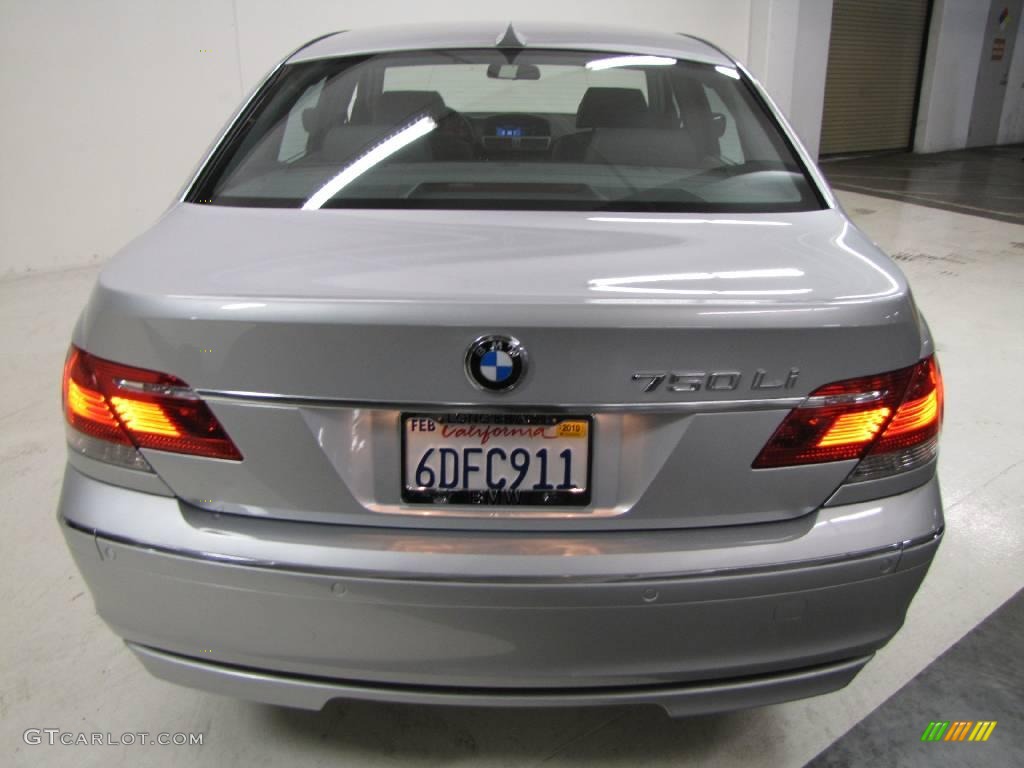 2008 7 Series 750Li Sedan - Titanium Silver Metallic / Flannel Grey photo #6