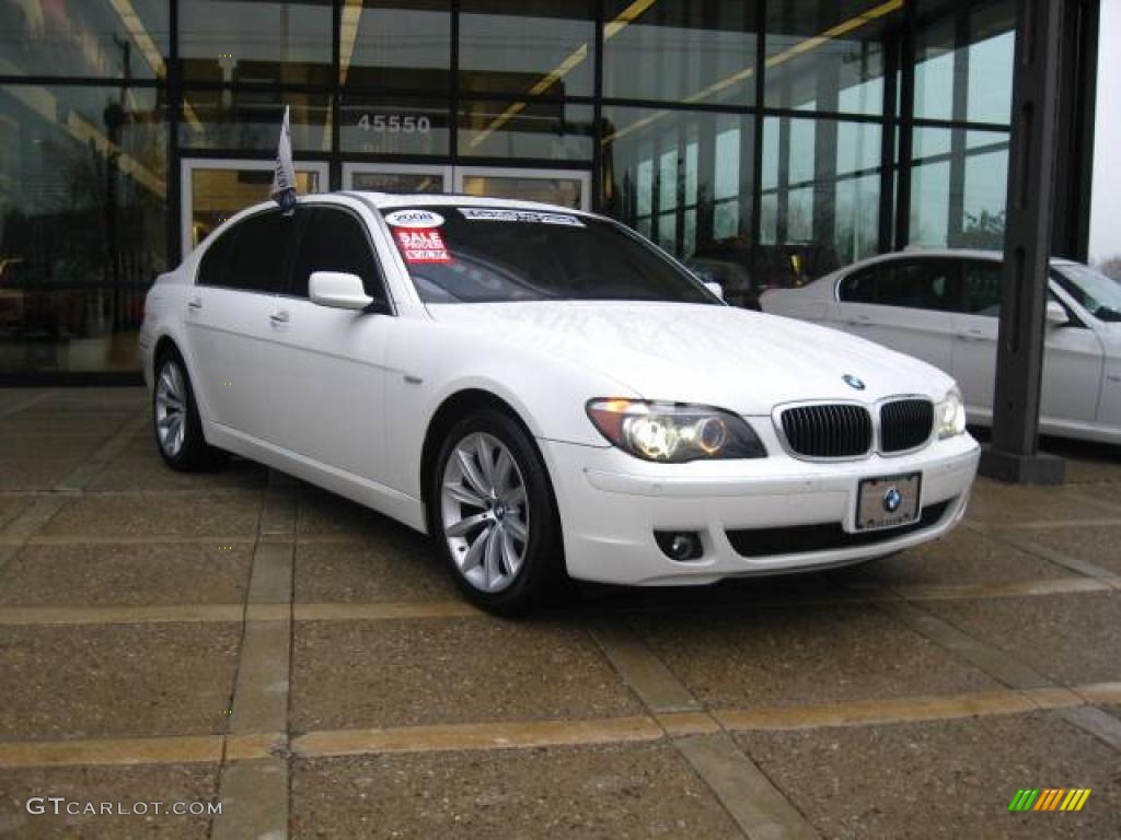 2008 7 Series 750Li Sedan - Alpine White / Cream Beige photo #1