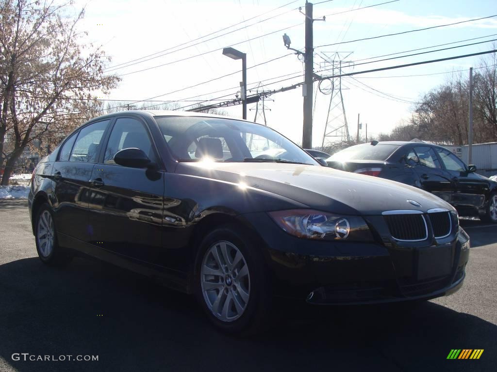 2007 3 Series 328xi Sedan - Jet Black / Black photo #3