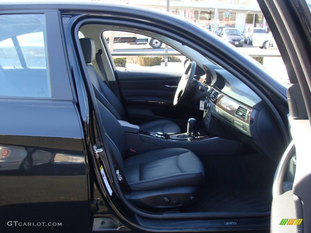 2007 3 Series 328xi Sedan - Jet Black / Black photo #8