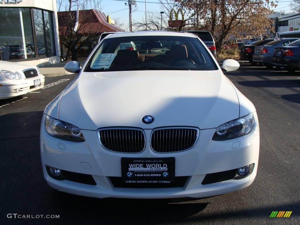 2007 3 Series 328xi Coupe - Alpine White / Saddle Brown/Black photo #2