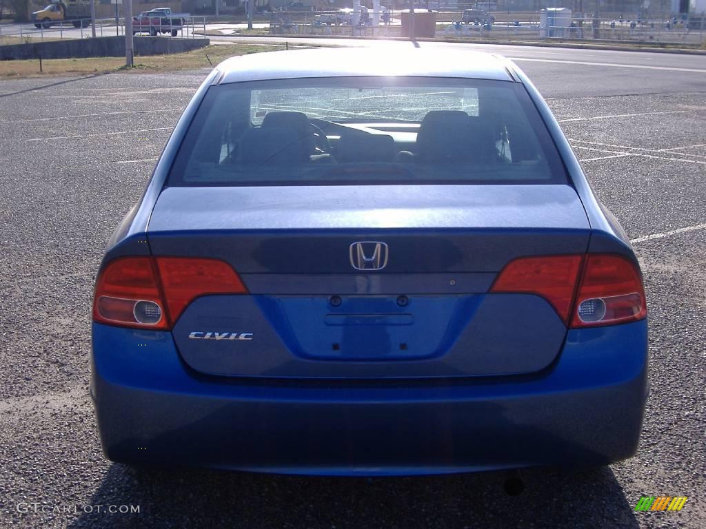2008 Civic LX Sedan - Atomic Blue Metallic / Gray photo #4