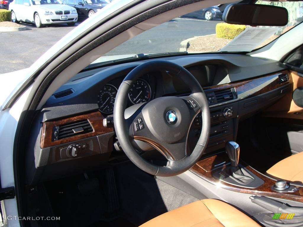 2007 3 Series 328xi Coupe - Alpine White / Saddle Brown/Black photo #9