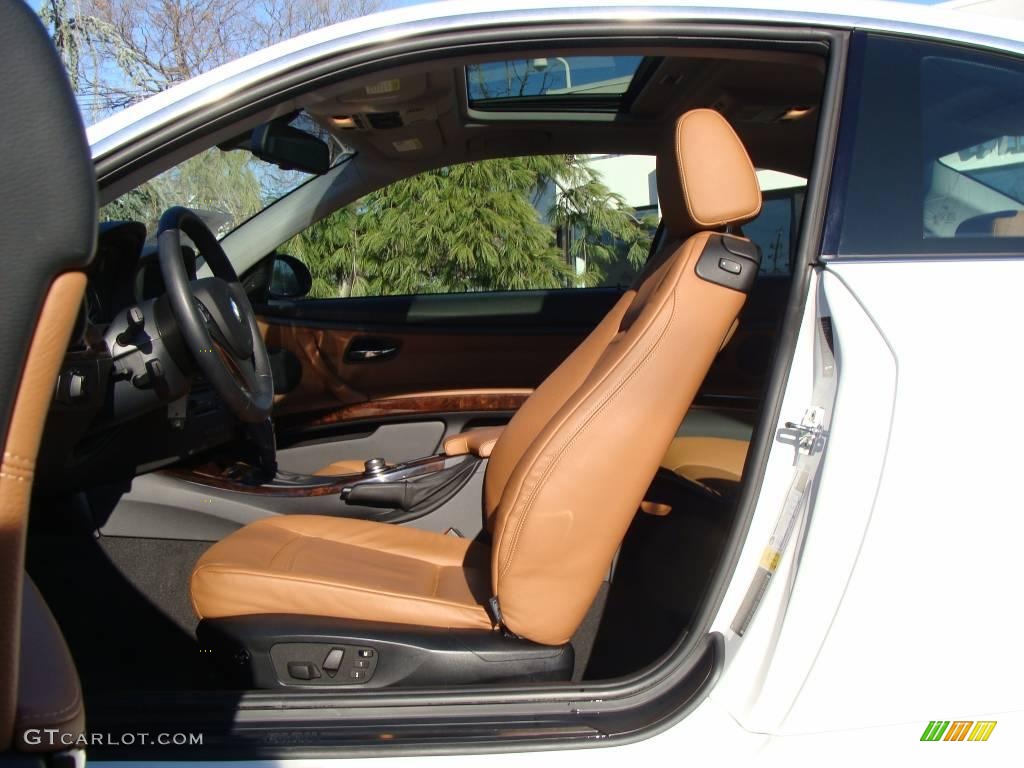 2007 3 Series 328xi Coupe - Alpine White / Saddle Brown/Black photo #10