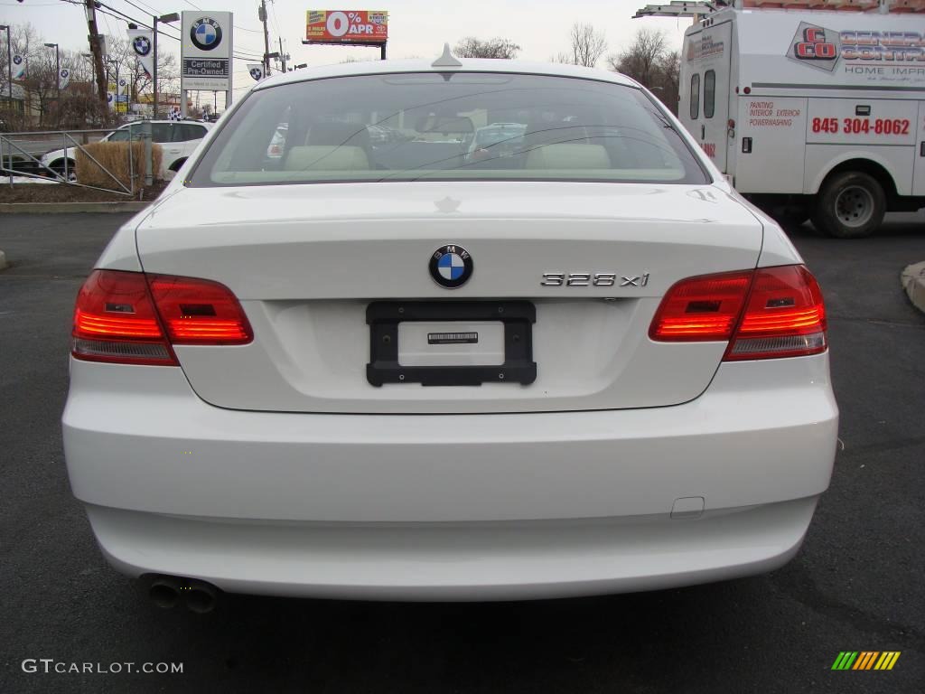 2007 3 Series 328xi Coupe - Alpine White / Cream Beige photo #5