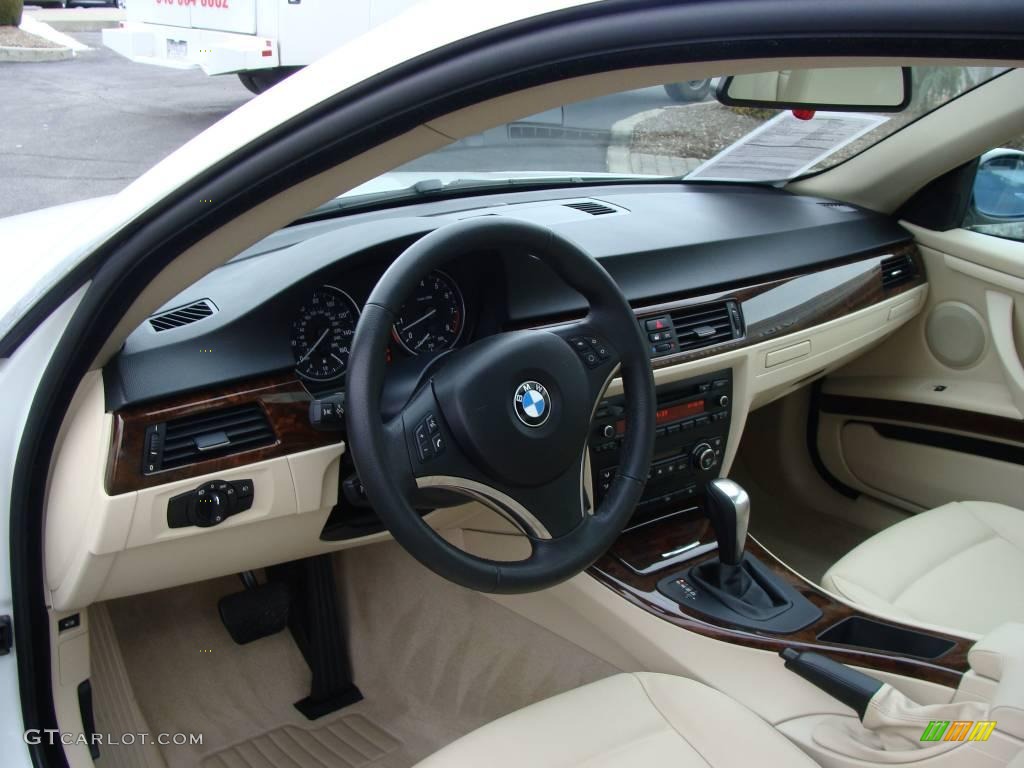 2007 3 Series 328xi Coupe - Alpine White / Cream Beige photo #11