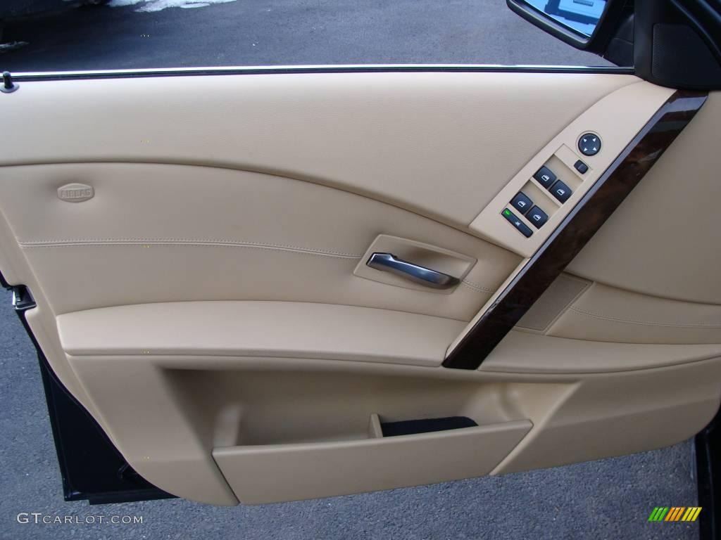 2006 5 Series 525xi Sedan - Monaco Blue Metallic / Beige photo #6