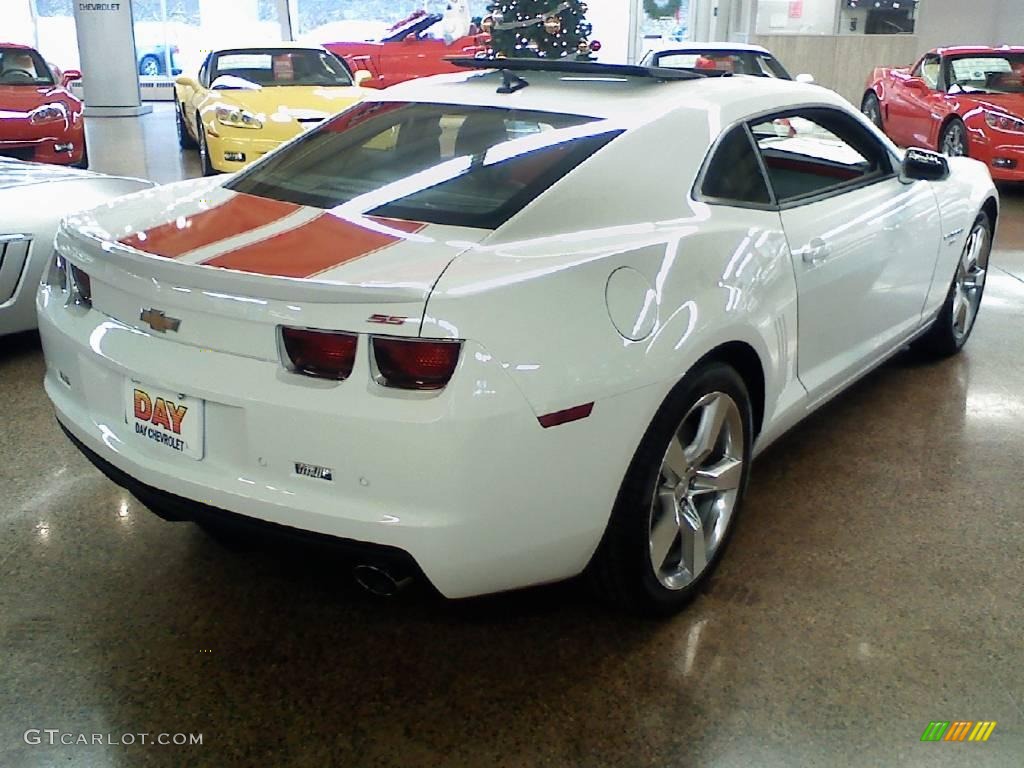 2010 Camaro SS/RS Coupe - Summit White / Black/Inferno Orange photo #4