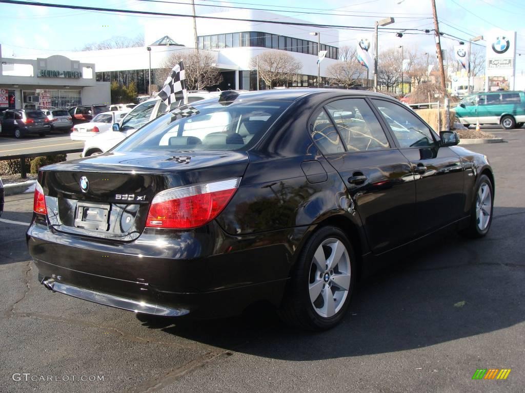 2007 5 Series 530xi Sedan - Jet Black / Black photo #3