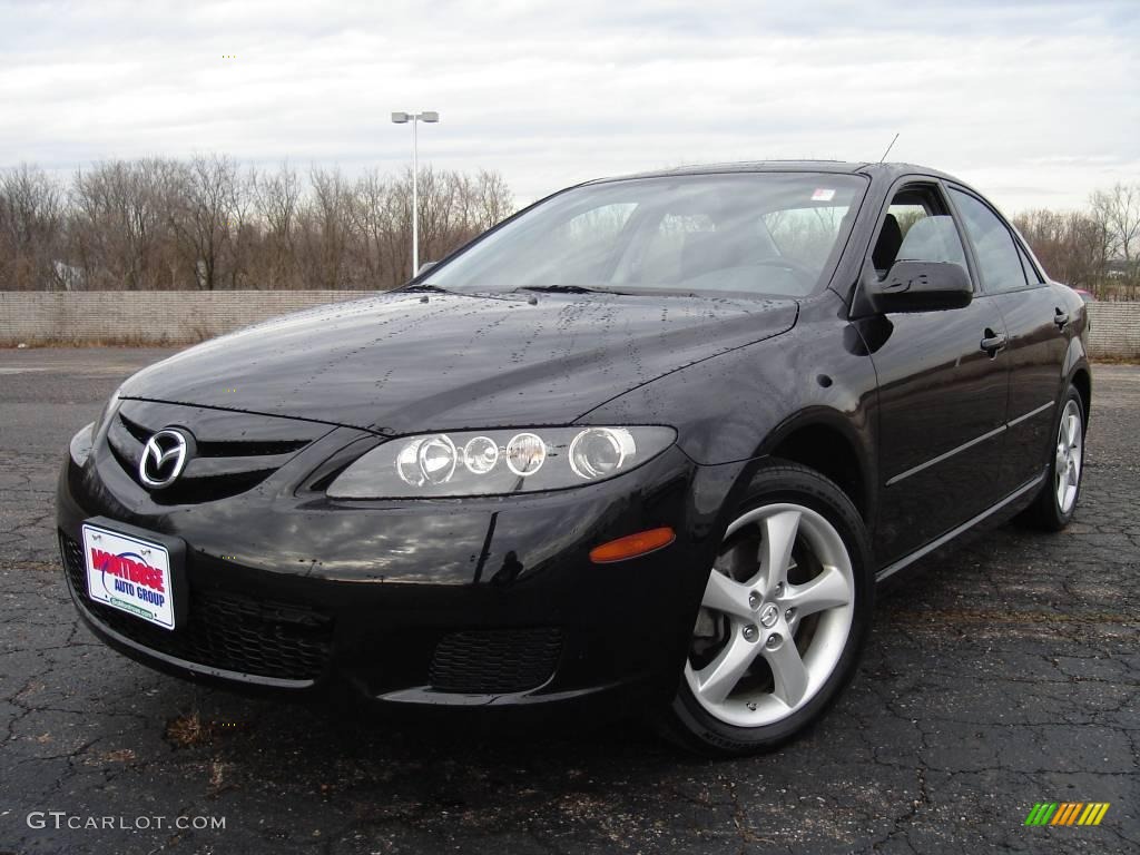 2008 MAZDA6 i Touring Sedan - Onyx Black / Black photo #1