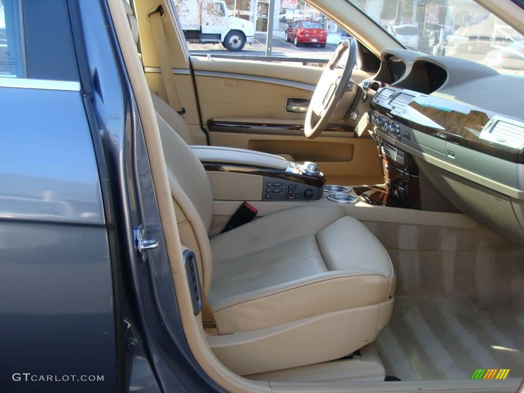 2006 7 Series 750Li Sedan - Michigan Blue Metallic / Dark Beige/Beige III photo #8