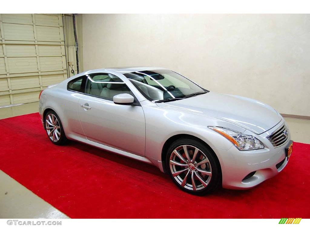 2008 G 37 S Sport Coupe - Liquid Platinum Silver / Stone photo #1