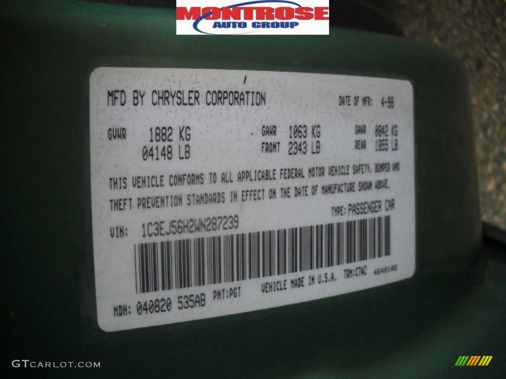 1998 Cirrus LXi - Alpine Green Metallic / Agate photo #11