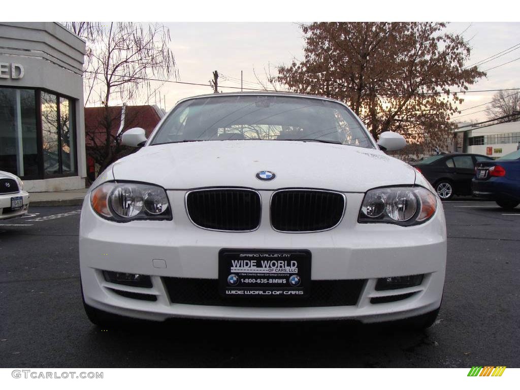 2008 1 Series 128i Convertible - Alpine White / Taupe photo #2