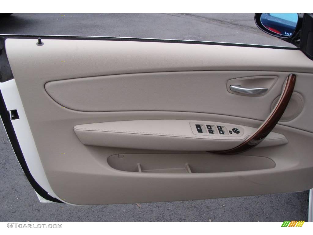 2008 1 Series 128i Convertible - Alpine White / Taupe photo #6