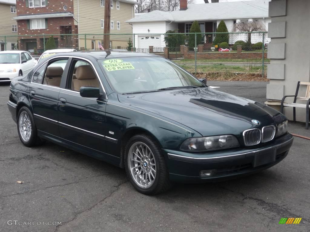 1998 5 Series 528i Sedan - Oxford Green Metallic / Sand Beige photo #2