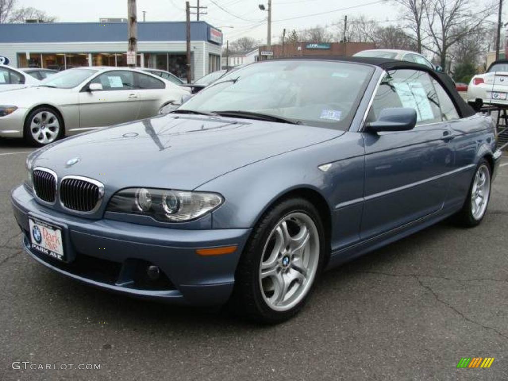 2004 3 Series 330i Convertible - Steel Blue Metallic / Sand photo #7