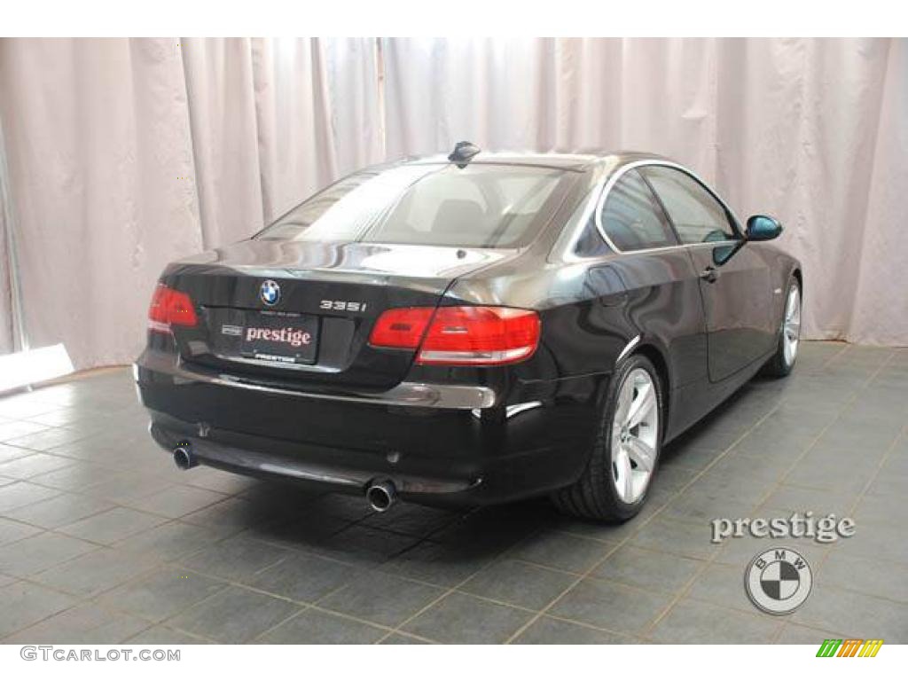 2008 3 Series 335i Coupe - Jet Black / Black photo #6