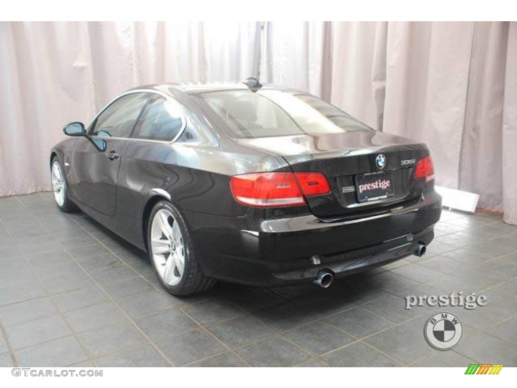 2008 3 Series 335i Coupe - Jet Black / Black photo #8