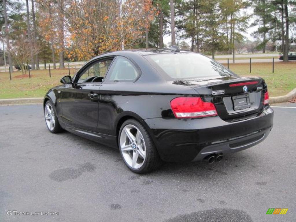 2009 1 Series 135i Coupe - Jet Black / Black photo #2