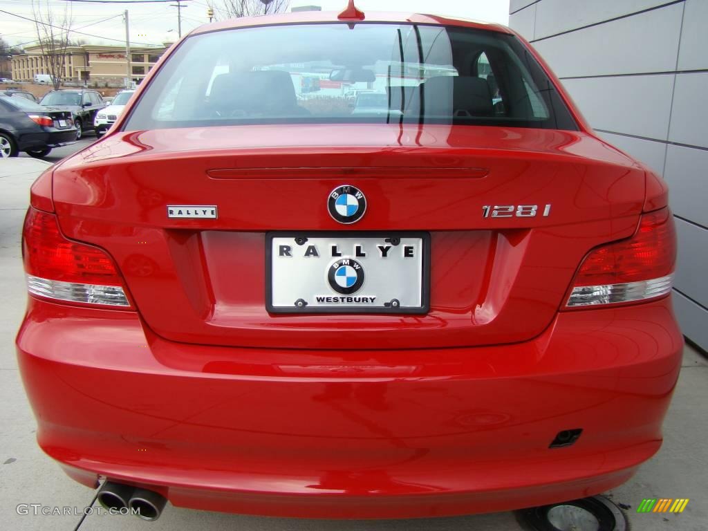 2009 1 Series 128i Coupe - Crimson Red / Black photo #4