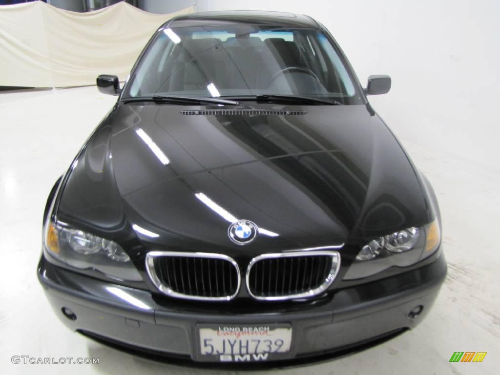 2005 3 Series 325i Sedan - Black Sapphire Metallic / Black photo #4