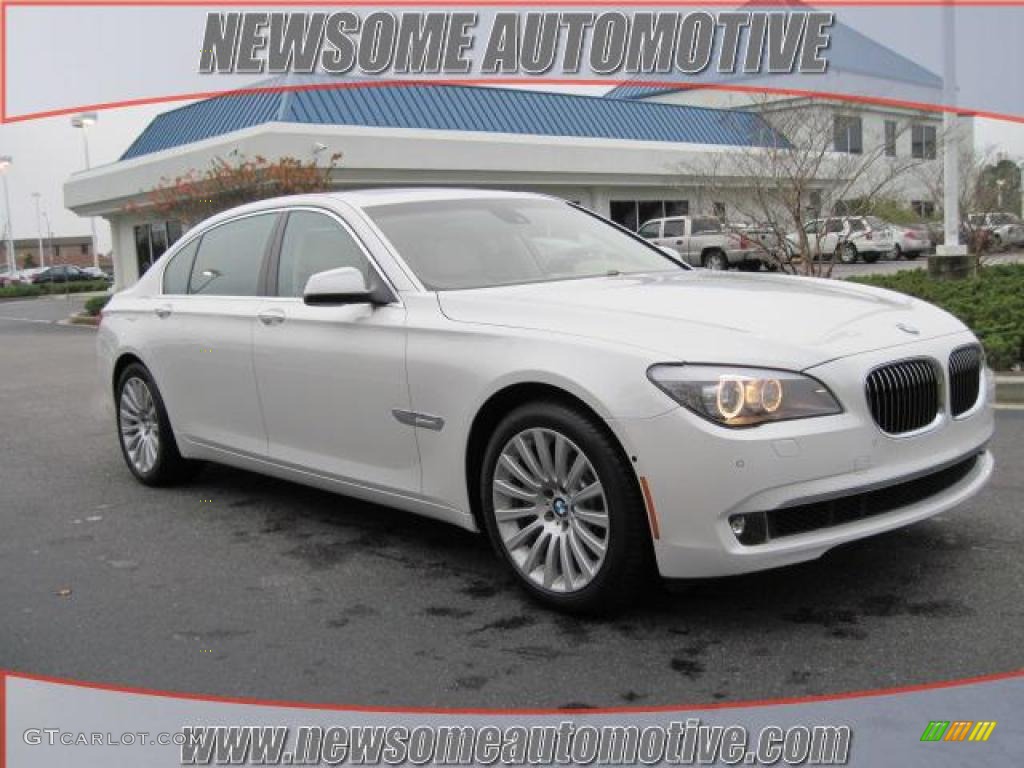 2010 7 Series 750Li Sedan - Mineral White Metallic / Oyster Nappa Leather photo #1