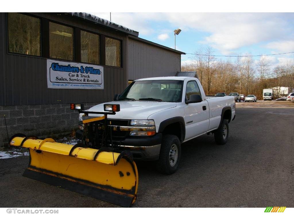 2002 Silverado 2500 Regular Cab 4x4 - Summit White / Medium Gray photo #1