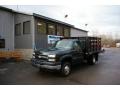 Woodland Green - Silverado 3500HD Regular Cab Chassis 4x4 Stake Truck Photo No. 1