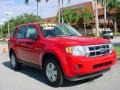 2009 Torch Red Ford Escape XLS  photo #1