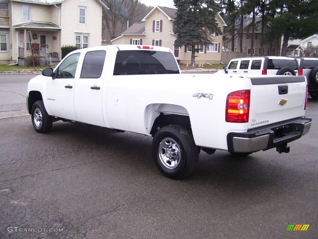 2009 Silverado 2500HD Work Truck Crew Cab 4x4 - Summit White / Dark Titanium photo #8