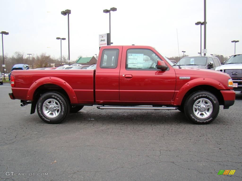2010 Ranger Sport SuperCab - Redfire Metallic / Medium Dark Flint photo #2