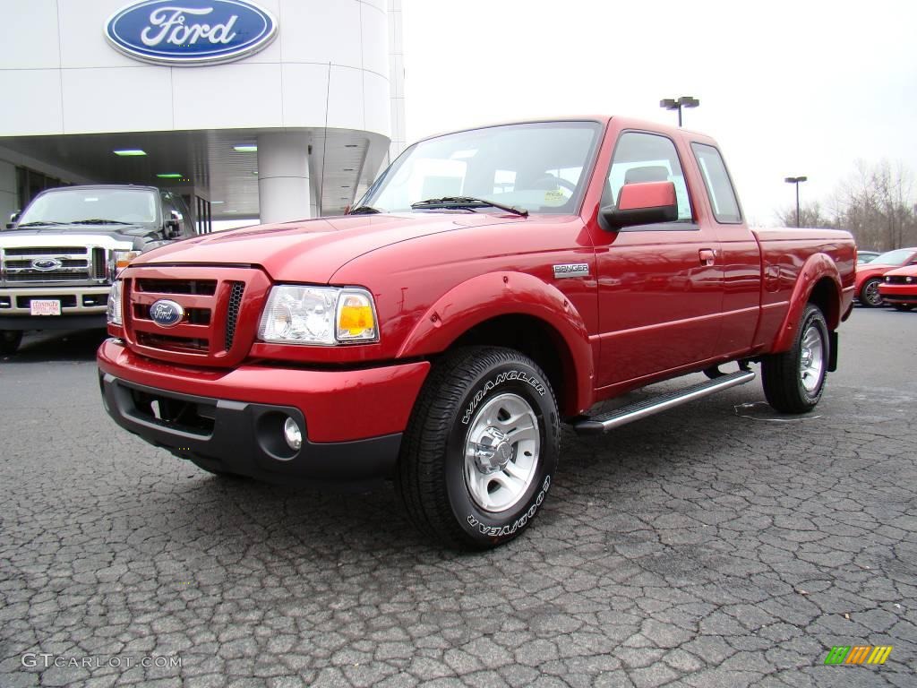 2010 Ranger Sport SuperCab - Redfire Metallic / Medium Dark Flint photo #6
