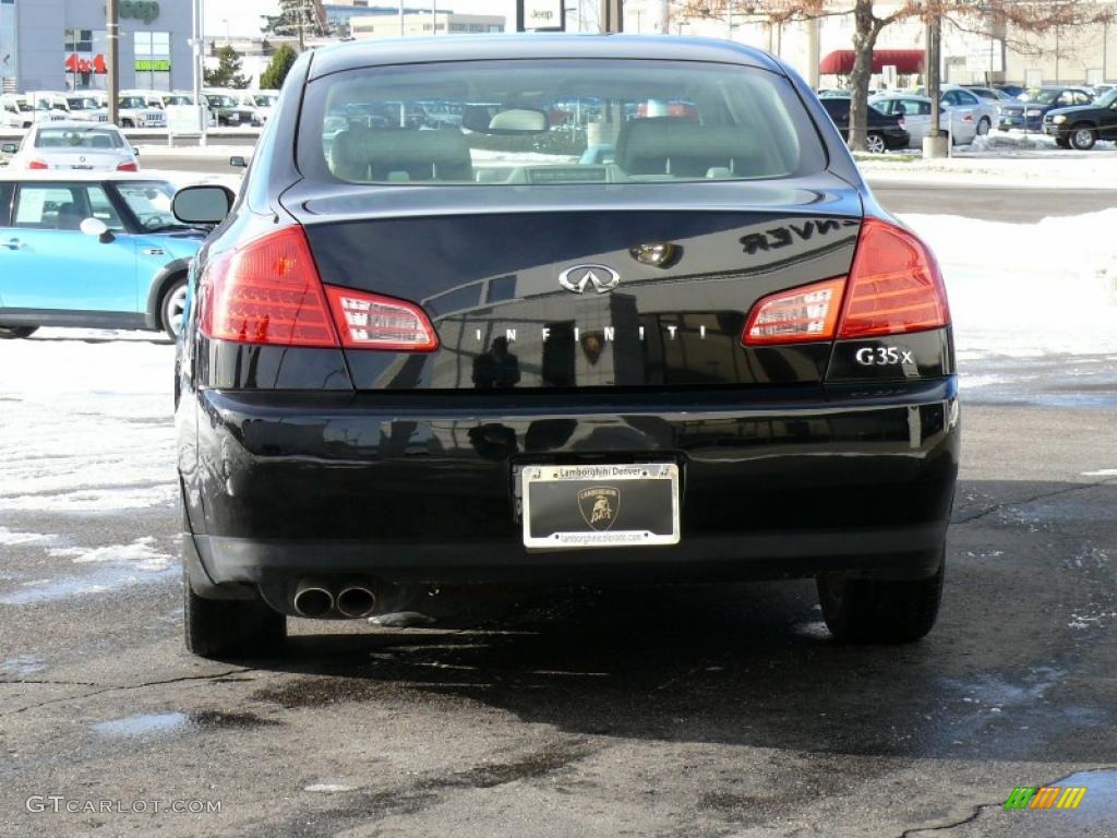 2004 G 35 x Sedan - Black Obsidian / Willow photo #6