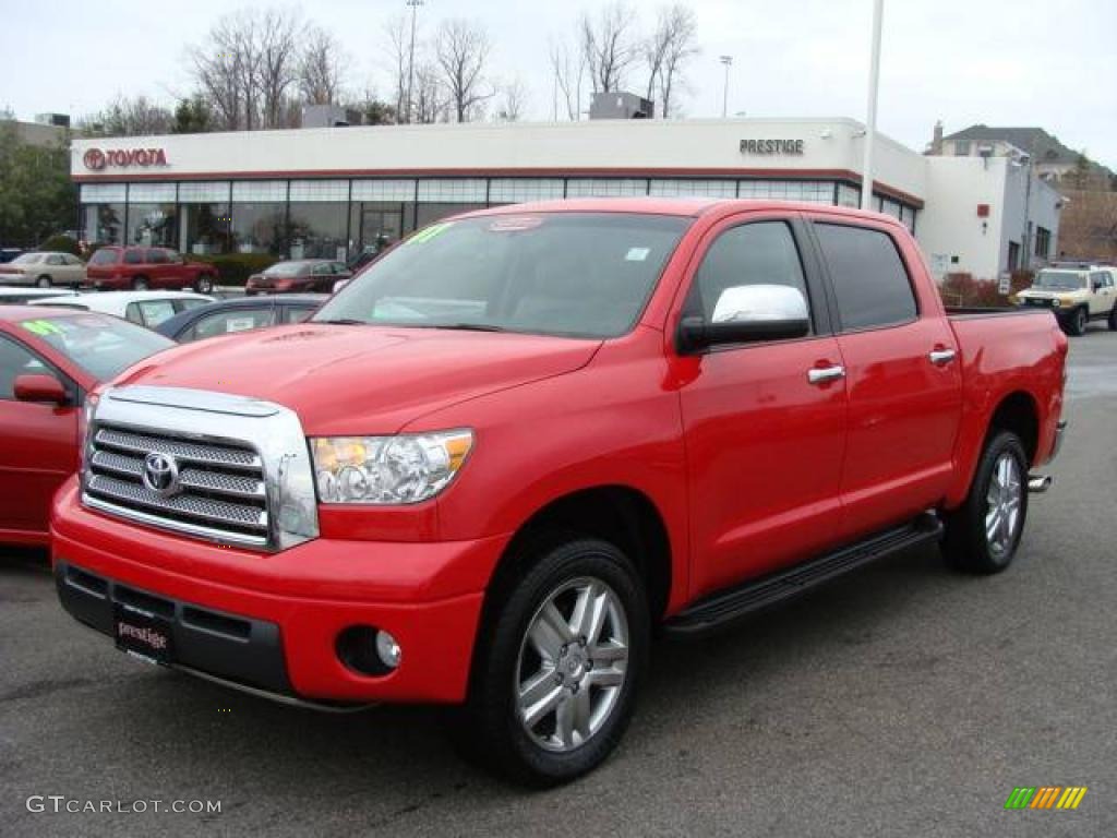 2007 Tundra Limited CrewMax 4x4 - Radiant Red / Beige photo #1
