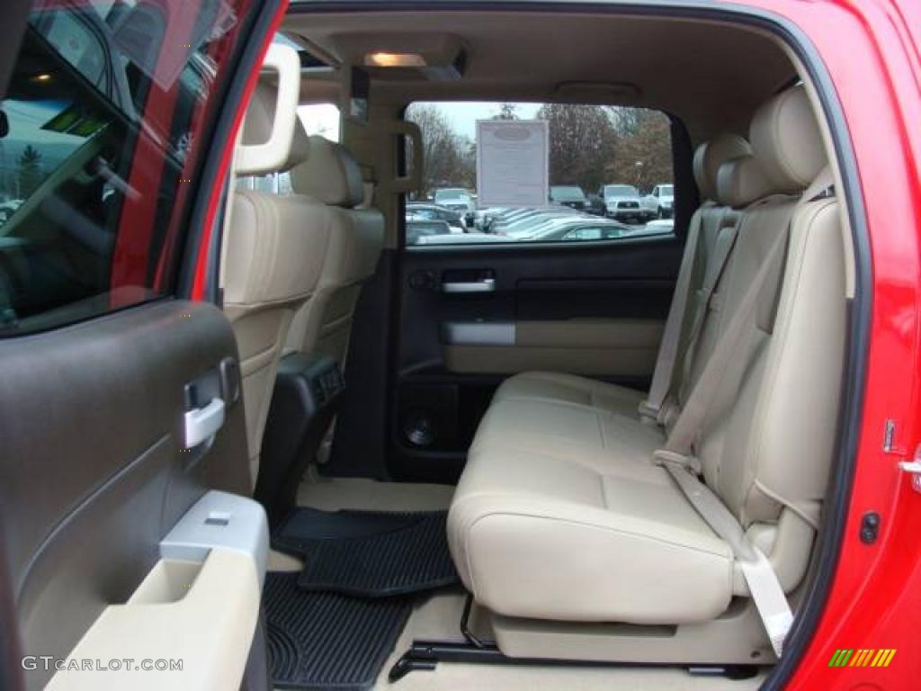 2007 Tundra Limited CrewMax 4x4 - Radiant Red / Beige photo #13