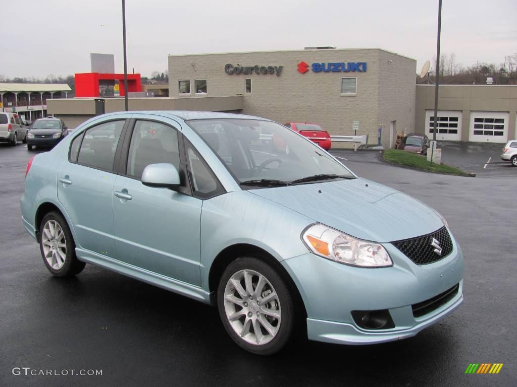 2009 SX4 Touring Sport Sedan - Vapor Blue Metallic / Black photo #1