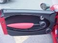 Rooster Red Leather/Carbon Black Door Panel Photo for 2010 Mini Cooper #23482968