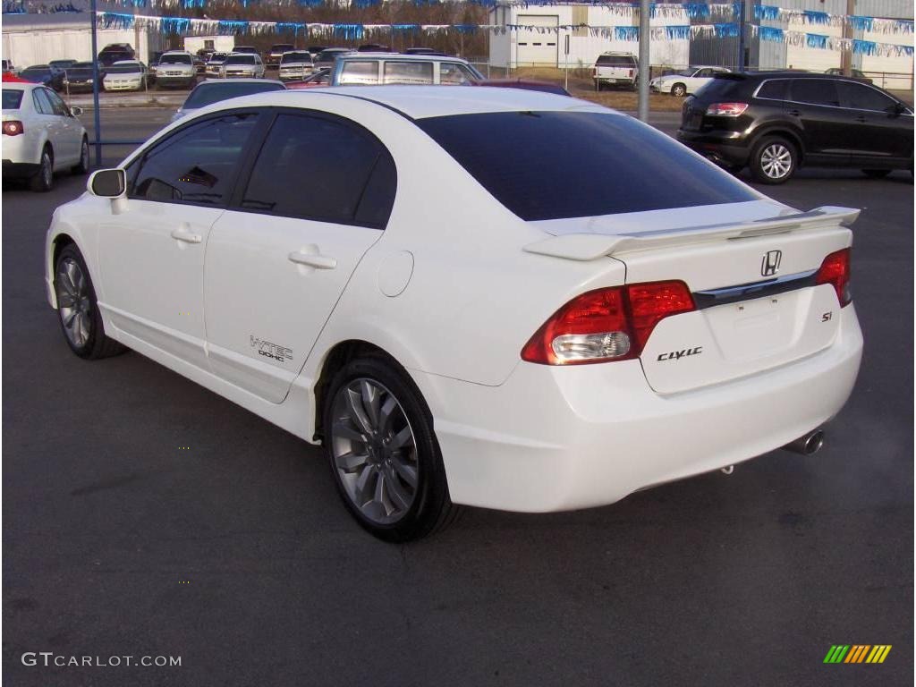 2009 Civic Si Sedan - Taffeta White / Black photo #2