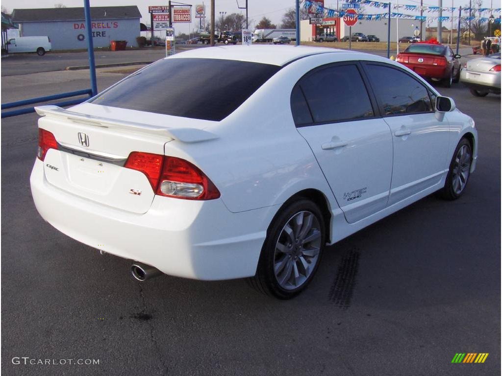 2009 Civic Si Sedan - Taffeta White / Black photo #3