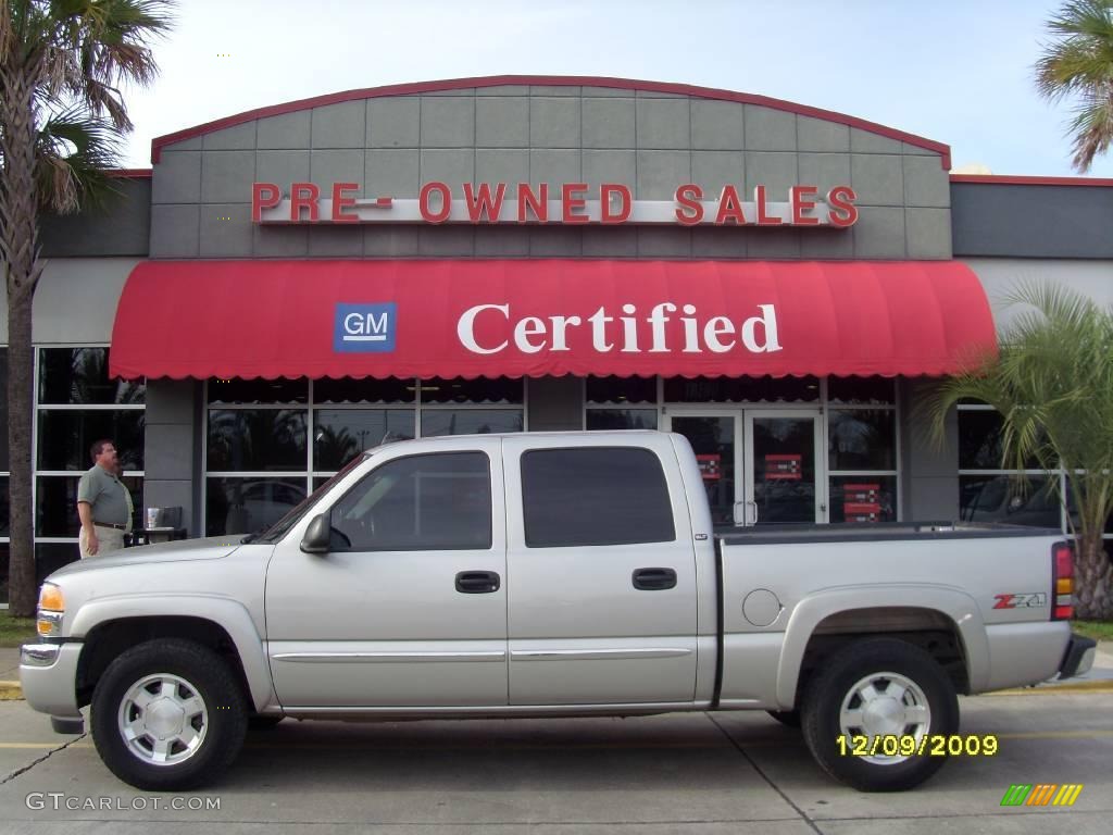 2006 Sierra 1500 SLT Z71 Crew Cab 4x4 - Silver Birch Metallic / Pewter photo #1