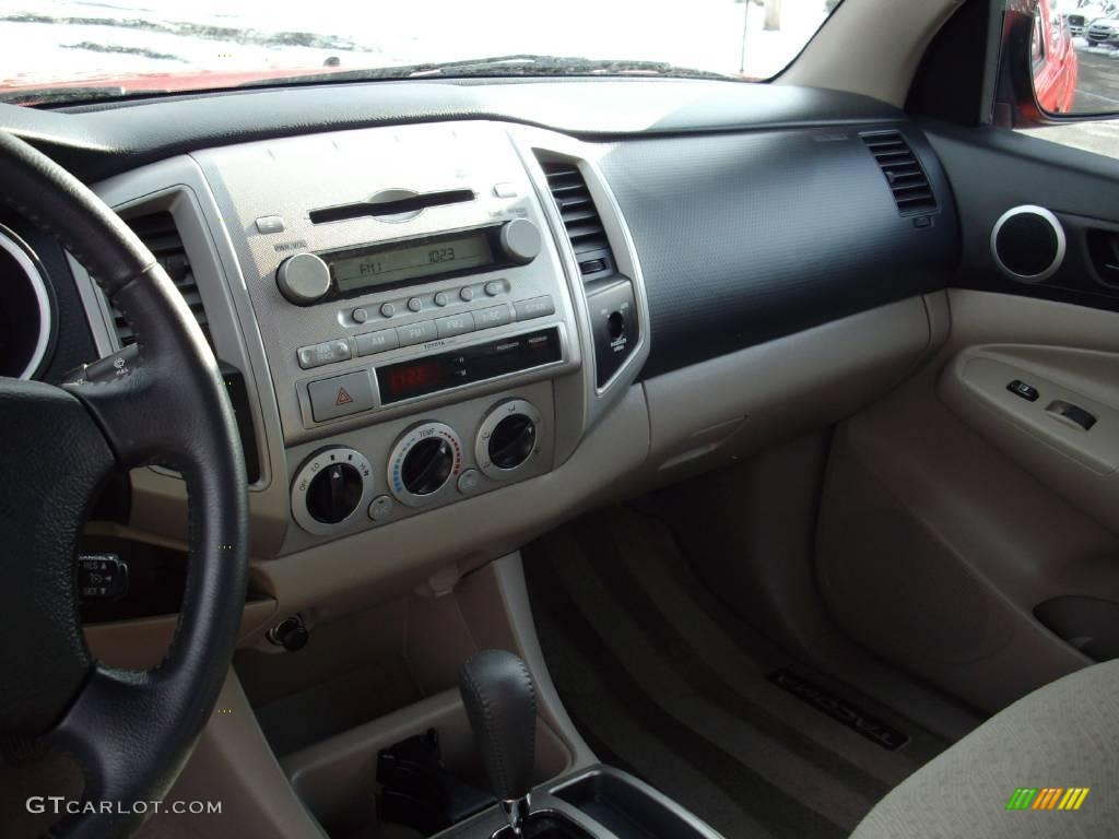 2006 Tacoma V6 Access Cab 4x4 - Radiant Red / Taupe photo #9