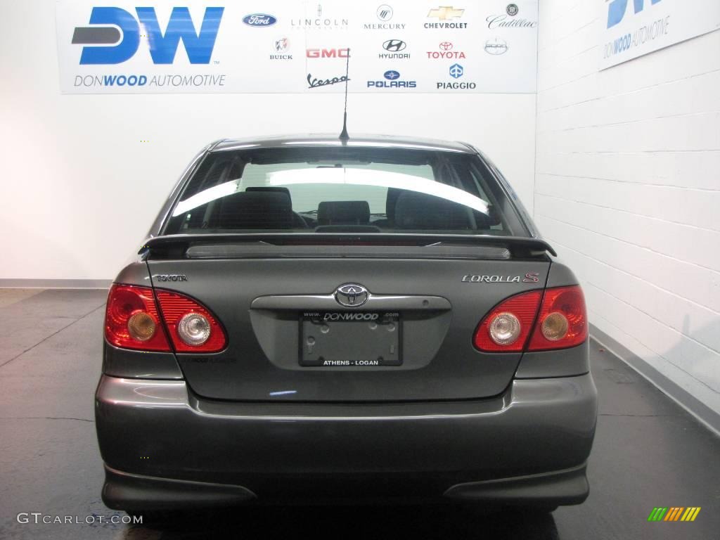 2006 Corolla S - Phantom Gray Pearl / Dark Charcoal photo #7